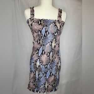 Wild Honey - Snake Print Dress - Size L